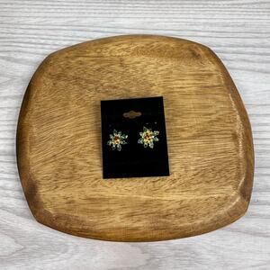 VTG Christmas Holiday Holly & Berries Earrings Festive Holiday Fashion Jewelry